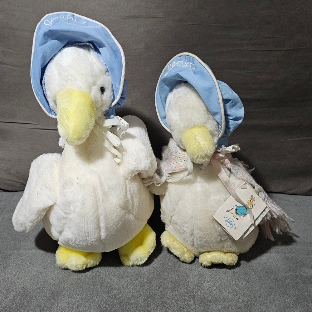 Eden Jemima Puddle Duck lot Set 2 Plush beatrix Potter Children books story time
